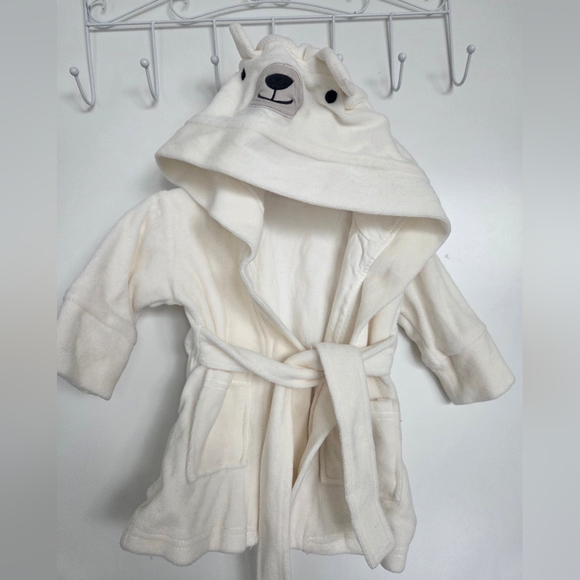 Little Planet Other - Cozy Cream Bear Hooded bathrobe